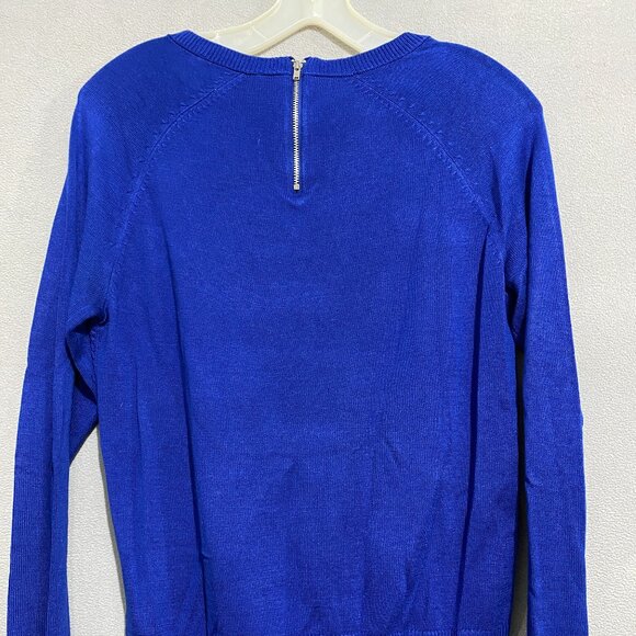 Banana Republic Blue Textured Knit Sweater XS | Lightweight Crewneck Pullover - Picture 5 of 7